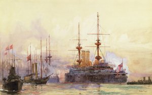Prins George ved Spithead. The Naval Requiem of Queen Victoria